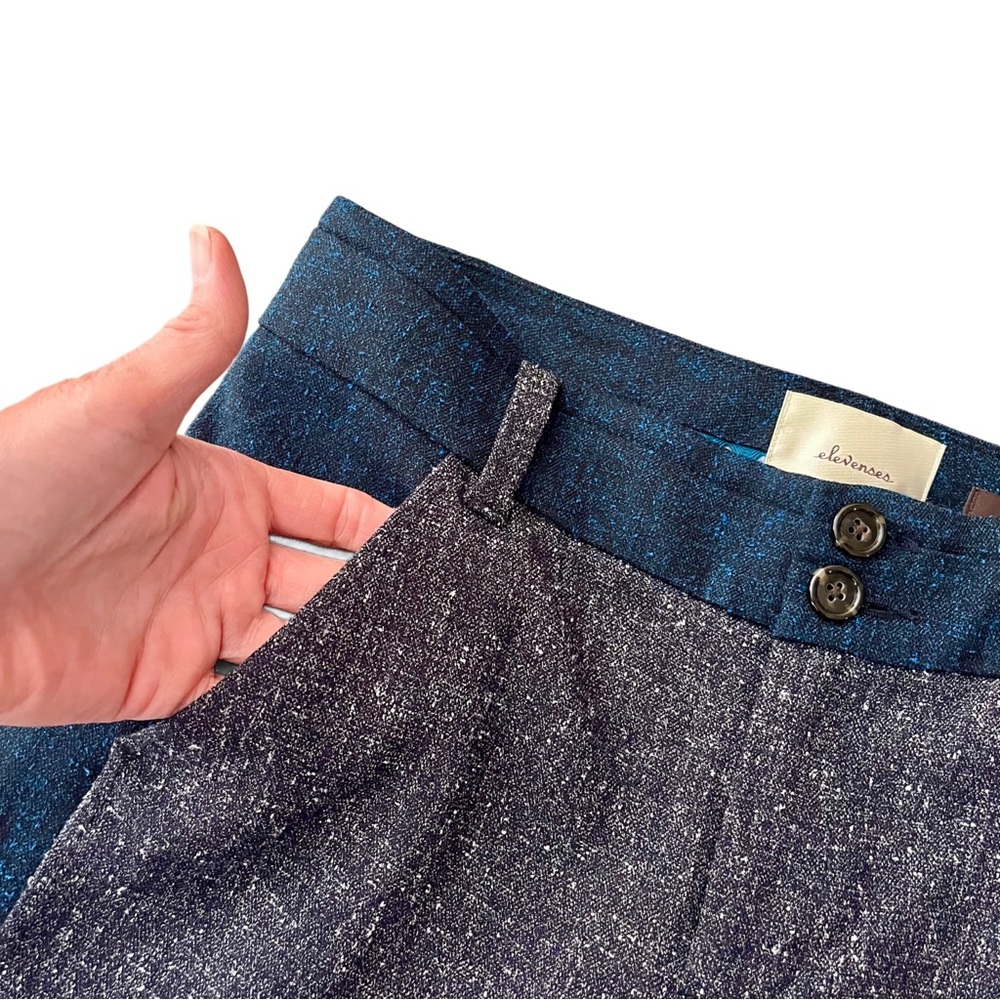 Anthropologie Elevenses Brighton Tweed Wide Leg Pants Size 4 - Picture 11 of 13